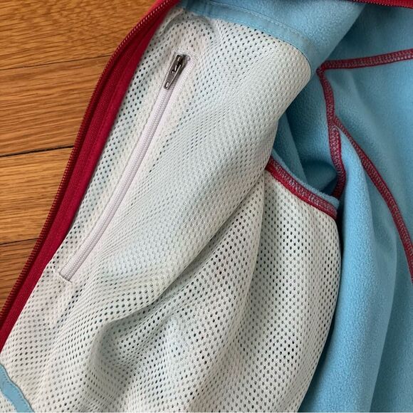 L.L. Bean Maroon Red Katahdin Fleece Zip-Up Jacket Coat Medium Spring Outdoor - Picture 13 of 13